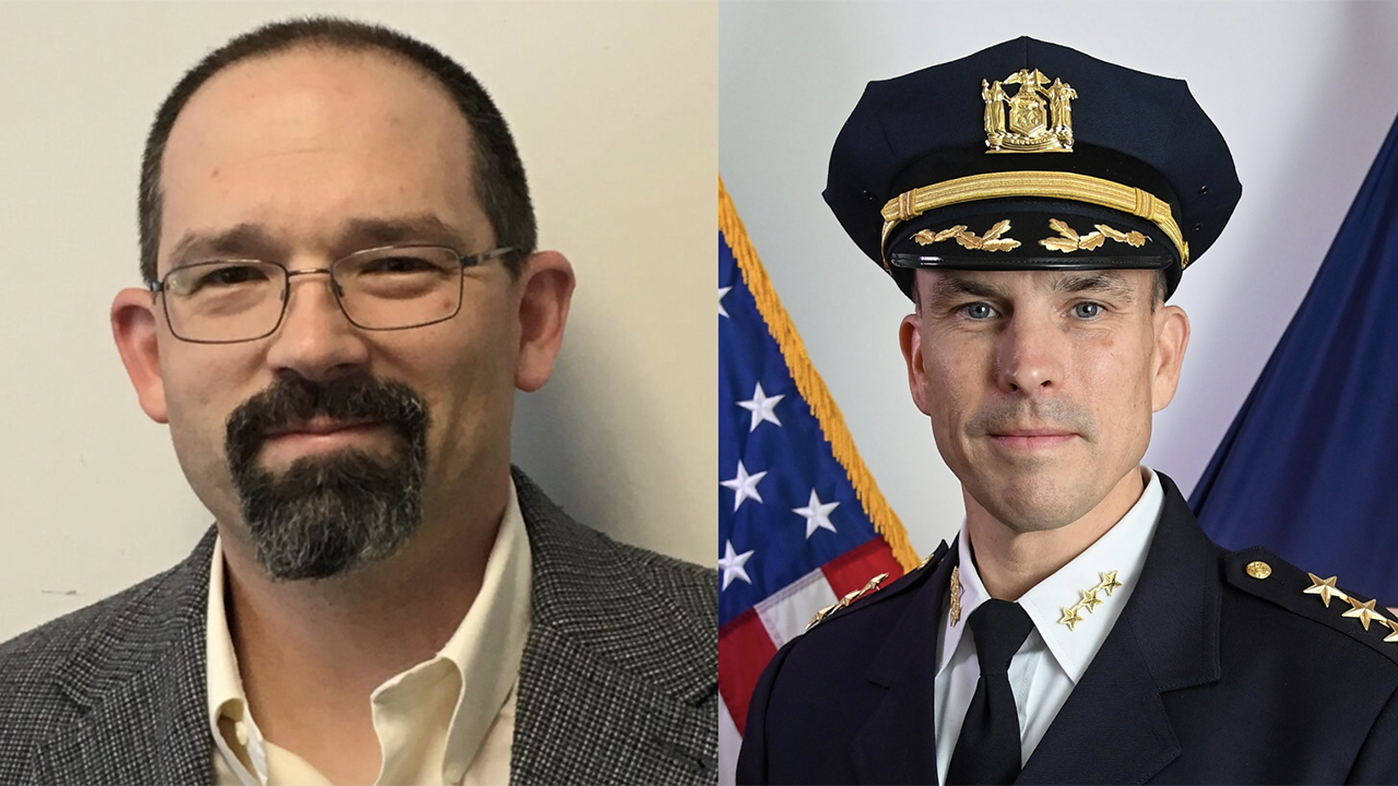 Left to Right: Rich Schaefer of HNTB Corporation (HNTB Photograph), and Thomas J. Taffe of the New York Metropolitan Transportation Authority Police Department (Marc A. Hermann / MTA Photograph).