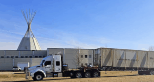 CN’s retired intermodal containers are delivering positive change for Indigenous communities across western Canada. (CN Photograph)