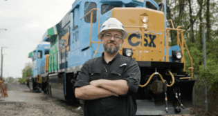 Daniel Adkins, Project Coordinator for the Hydrogen Locomotive Program, CSX. (Screen Grab from CSX Video)