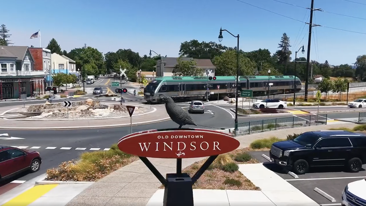 SMART on May 31 officially launched passenger service to the new Windsor station. “This long-anticipated expansion marks a major milestone in SMART’s mission to provide sustainable, regional transportation for communities across Sonoma and Marin counties—and is the first of three northern extensions SMART plans to complete in the coming years,” SMART reported via social media. (Screen grab from SMART video)
