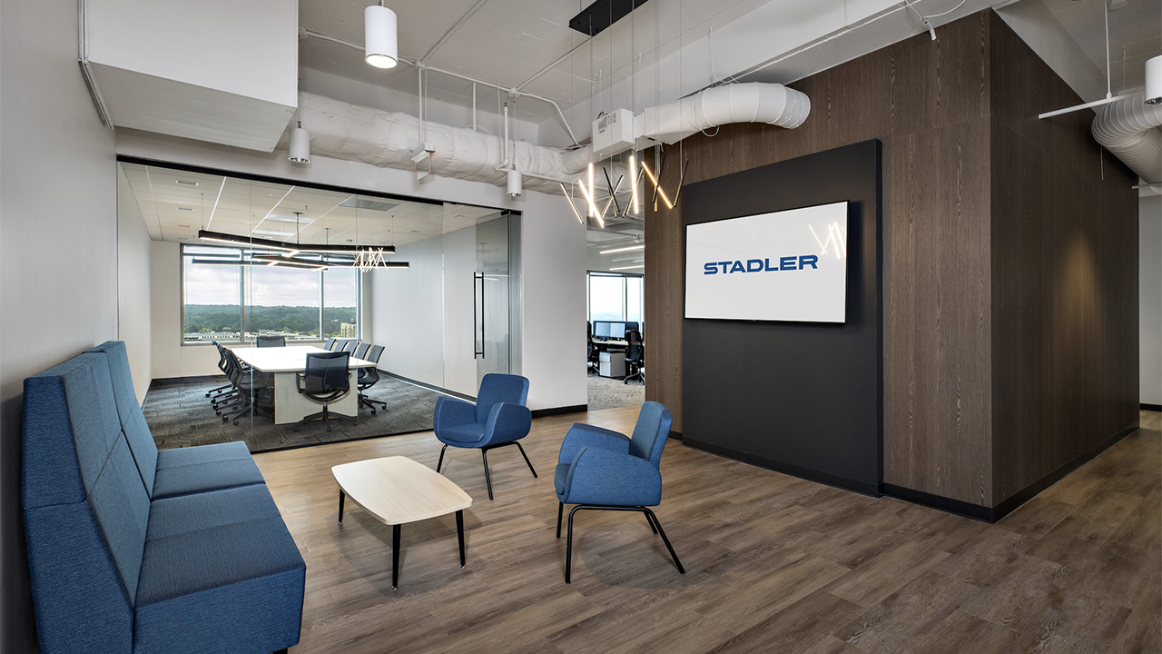 The Stadler Signaling Division has a new Uptown Atlanta area office, adjacent to Metropolitan Atlanta Rapid Transit Authority headquarters and the Lindbergh Center MARTA station. (Stadler Photograph)