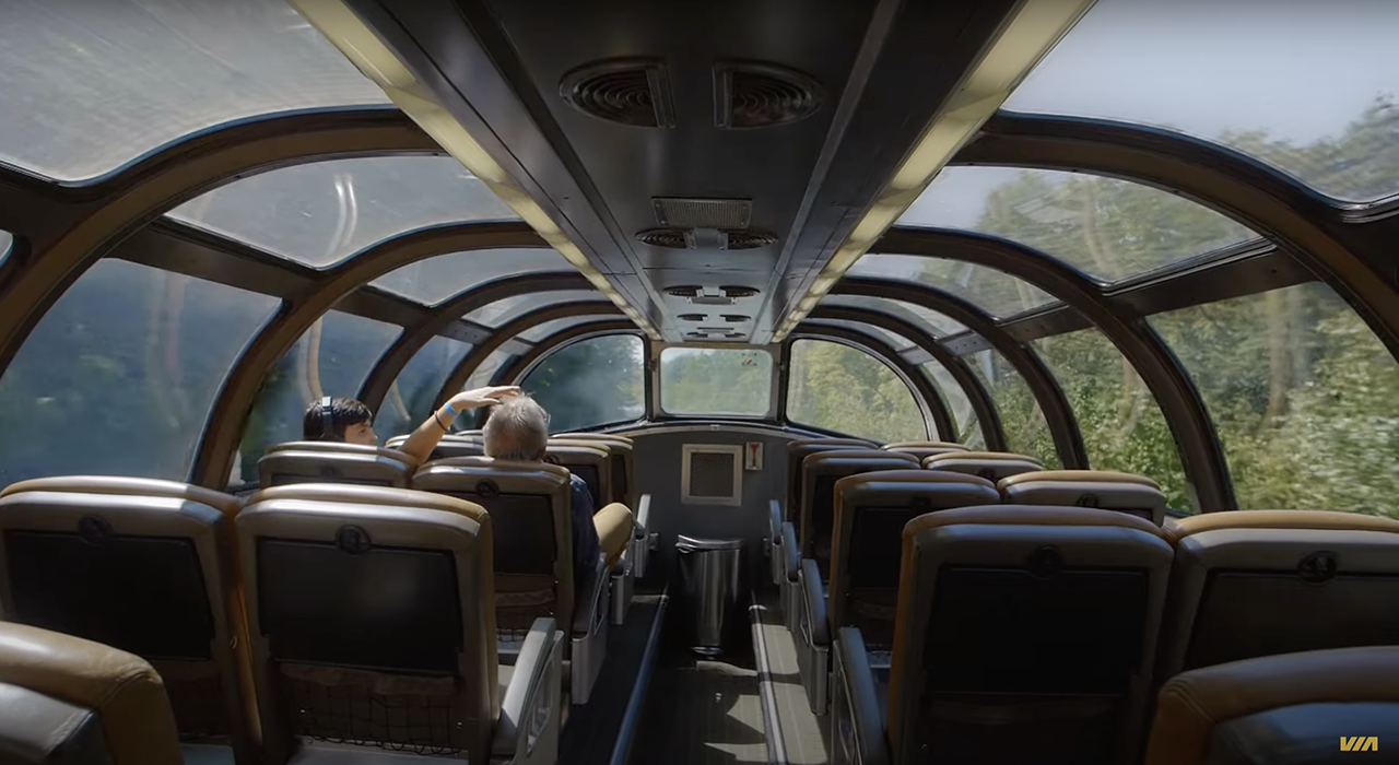 (Screen Grab of The Ocean train from VIA Rail Canada Video)