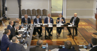 “We’re bringing 12 business leaders, industry experts, and innovators together with decades of experience in the field who will provide invaluable insights to deliver results for the American people,” U.S. Transportation Secretary Sean P. Duffy said of the USDOT Advisory Board, which held its first meeting July 16. (Screen Grab from USDOT Video of First Board Meeting)