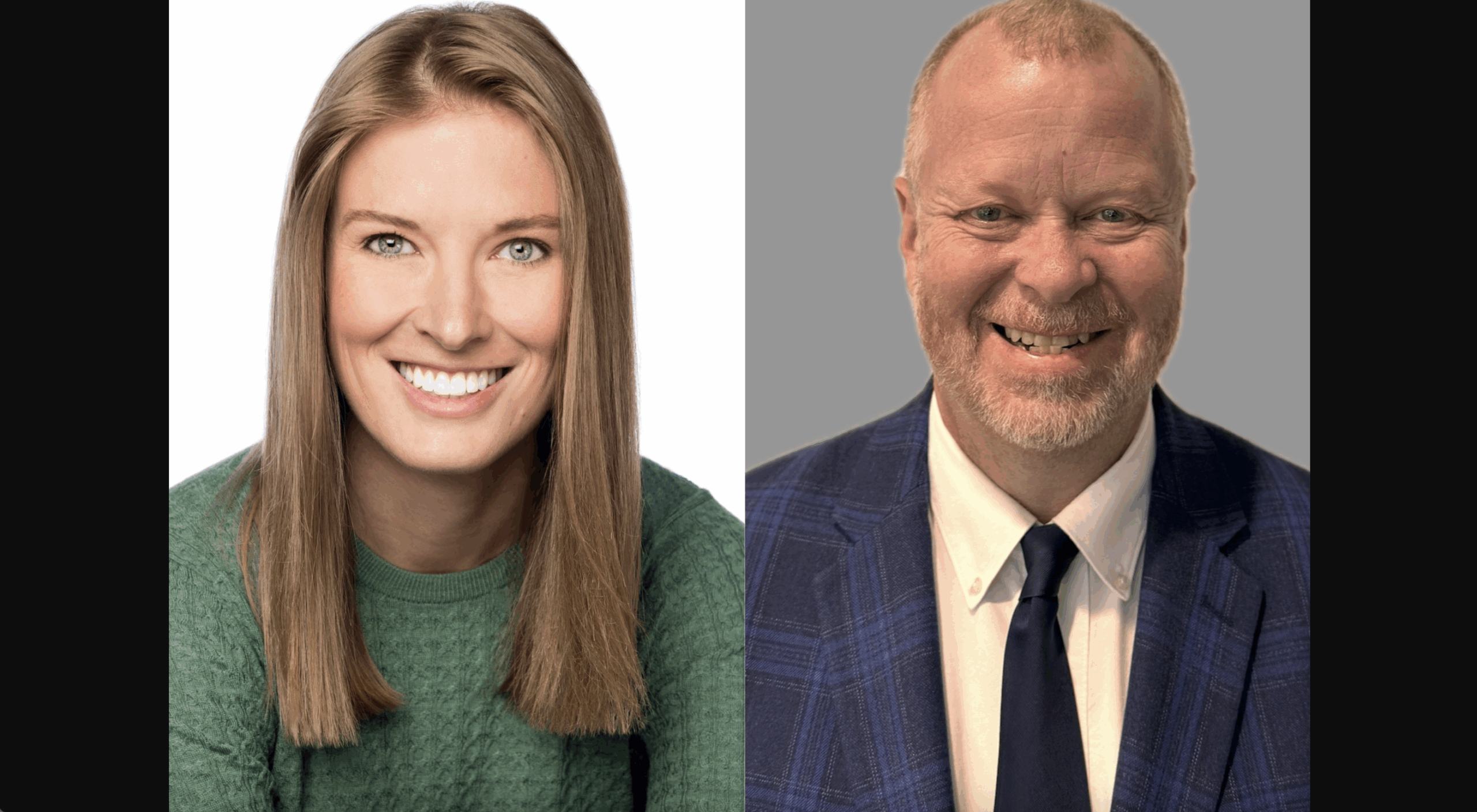 Erica Ray, AITX (left), and James Starace, Gateway Development Commission. (Photographs courtesy of the respective organizations)