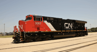Wabtec in 2019 celebrated the delivery of 1,000th Evolution Series Tier 4 locomotive to CN.(Wabtec Photograph of a CN Tier 4 locomotive at its Fort Worth, Tex., plant in July 2016.)