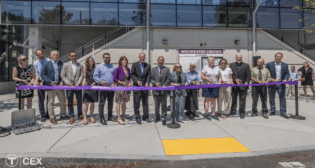 MBTA on July 16 celebrated the newly renovated Winchester Center Station on the Lowell Commuter Rail line. Now fully accessible, station had not seen major repairs since the 1950s. (Photograph Courtesy of MBTA)