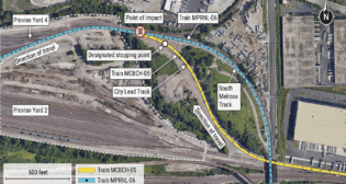Figure 1. An aerial view of the accident site. (Caption and Image Courtesy of NTSB)