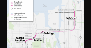 West Seattle Link Extension project map. (Courtesy of Sound Transit)