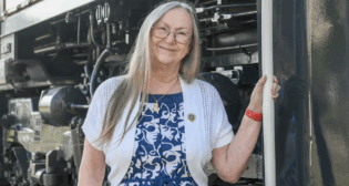 Recently recognized at Union Pacific’s 50-Year Honorees ceremony, Principal Consultant Rita Pfingsten has the distinction of being the railroad’s only Tech employee to achieve 50 years of service. (Caption and Photograph Courtesy of UP)
