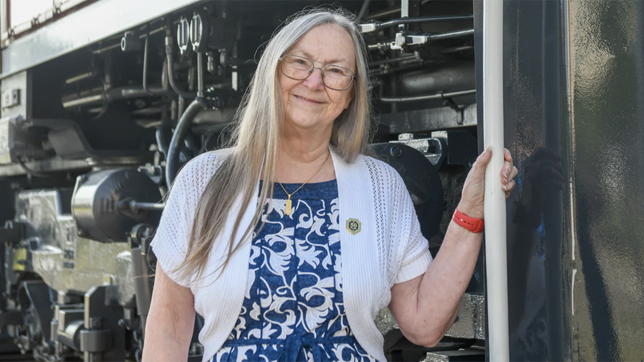 Recently recognized at Union Pacific’s 50-Year Honorees ceremony, Principal Consultant Rita Pfingsten has the distinction of being the railroad’s only Tech employee to achieve 50 years of service. (Caption and Photograph Courtesy of UP)