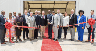 “Years of planning, coordination, and work have come to fruition as Watco’s new 25,000-square-foot warehouse at Port Birmingham in Alabama is officially open for business,” the company reported in the July edition of its employee magazine, The Dispatch. (Watco Photograph)