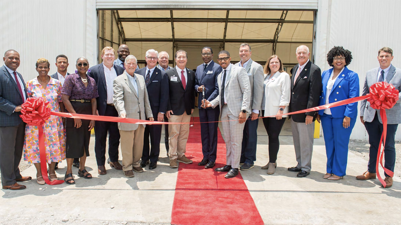 “Years of planning, coordination, and work have come to fruition as Watco’s new 25,000-square-foot warehouse at Port Birmingham in Alabama is officially open for business,” the company reported in the July edition of its employee magazine, The Dispatch. (Watco Photograph)