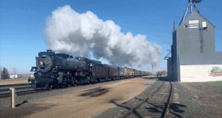 Canadian Pacific Kansas City’s 2816, The Empress, on the Final Spike Steam Tour in 2024. (Screenshot of a DHDISPR SMITH YouTube video)