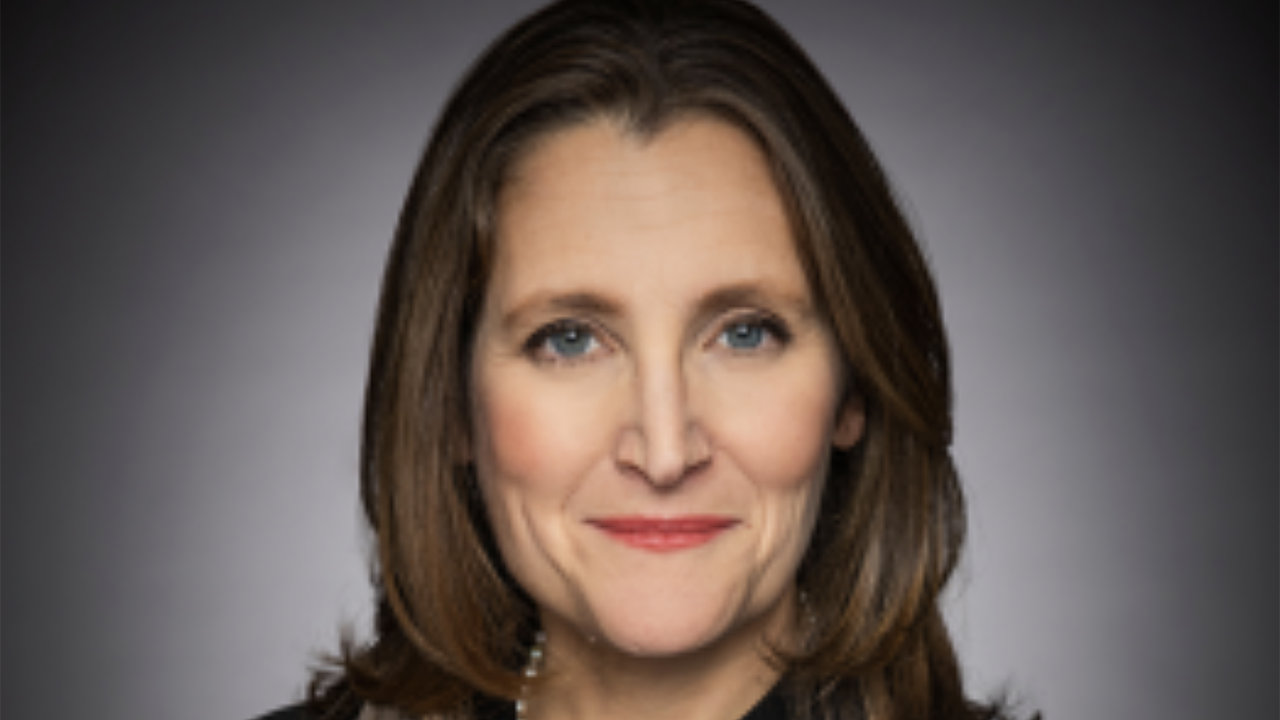 Chrystia Freeland. (Photograph Courtesy of Transport Canada)