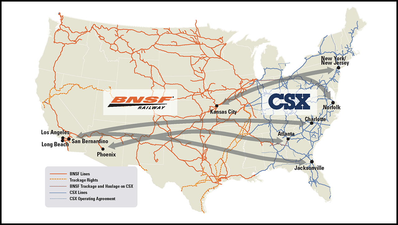 (Map Courtesy of BNSF and CSX)