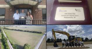 “CSX proudly supports #EconomicDevelopment in #Kentucky! Madisonville Industrial Park II is now Kentucky’s 1st Silver Level #CSXSelectSite. With strong infrastructure & rail access, it’s ready for growth. Plus, E. Hofmann Plastics broke ground on its 1st U.S. facility,” CSX reported Aug. 5 via social media. (Image Courtesy of CSX)