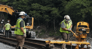 “CSX and our partners are safely installing #railroad track panels along our Blue Ridge subdivision, where approximately 60 miles of our railroad were devastated by #HurricaneHelene,” the Class I reported via social media on Aug. 13. “Together, our #ONECSX team is building back better—for our customers, communities, & employees.” (CSX Photograph)