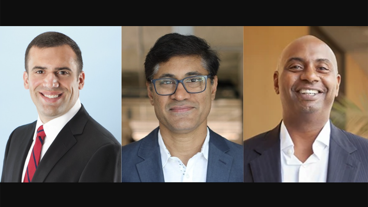 Pictured, Left to Right: David Malinas, OPW; Binu Panicker, RPM; and Matt Tucker, HDR. (Photographs courtesy of the respective organizations)