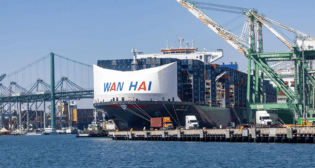 “Shippers have been frontloading their cargo for months to get ahead of tariffs and recent activity at America’s top port really tells that story,” Port of Los Angeles Executive Director Gene Seroka said Aug. 13 (Port of LA Photograph)