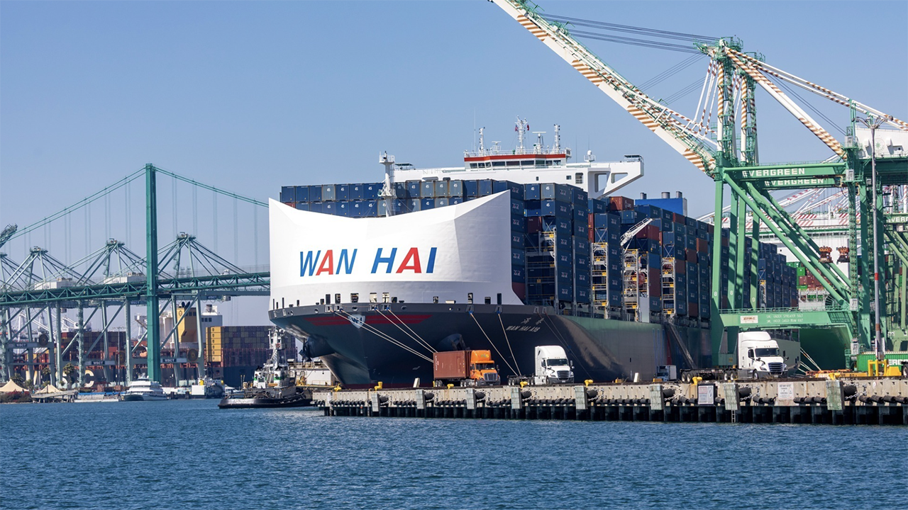 “Shippers have been frontloading their cargo for months to get ahead of tariffs and recent activity at America’s top port really tells that story,” Port of Los Angeles Executive Director Gene Seroka said Aug. 13 (Port of LA Photograph)