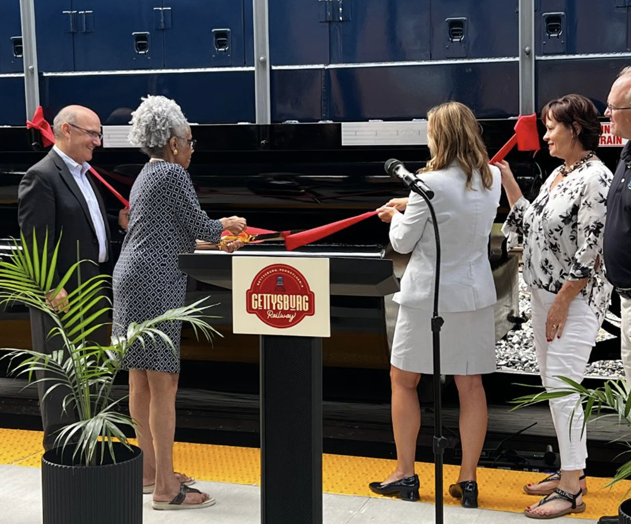“All aboard! Patriot Rail is proud to announce the official launch of the Gettysburg Railway, a passenger excursion train unveiled today and officially starting service this Labor Day weekend!” Patriot Rail reported via social media on Aug. 7. (Patriot Rail Photograph)