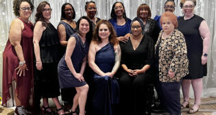 NARBW Chicago Chapter members gather at the association’s banquet dinner, held during the 2025 National Convention in Houston, Tex. (NARBW Chicago Chapter Photograph)