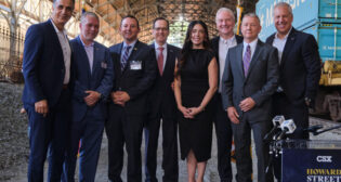 CSX celebrates Howard Street Tunnel reopening. (CSX Photograph)