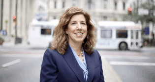 The new Richards Transportation Initiative at Penn (R-TRIP), housed in the University of Pennsylvania’s Institute for Urban Research, will be co-led by Penn IUR Faculty Fellow Leslie Richards, who is the former Secretary of the Pennsylvania Department of Transportation and CEO of Southeastern Pennsylvania Transportation Authority. She received a Railway Age Women in Rail Award in 2020. (Photograph Courtesy of SEPTA)