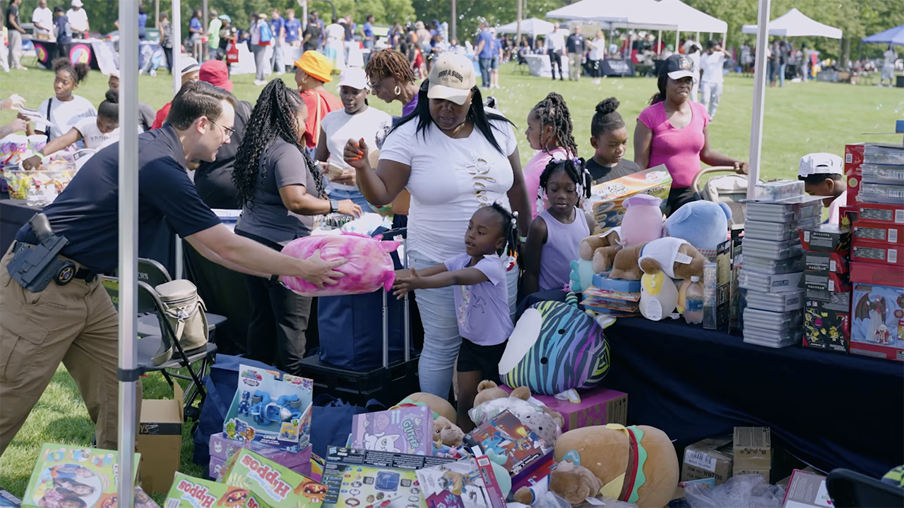 “By partnering with organizations such as First Responders Children’s Foundation and Operation Gratitude, CSX ensures that its resources reach those who need them most while creating opportunities for employees to give back,” according to the Class I. (Screen Grab from CSX video posted on social media on Aug. 11)