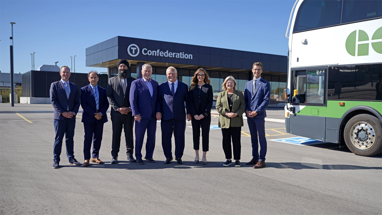 “The opening of Confederation GO Station marks an important milestone—it’s the first new GO station to open in four years, with more stations soon to follow,” Metrolinx President and CEO Michael Lindsay said on Sept. 29. (Photograph Courtesy of Premier Doug Ford via social media platform X)