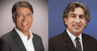 California High-Speed Rail Authority CEO Ian Choudri (left) and HNTB Digital Delivery Senior Advisor Kourosh Langari. (Photographs courtesy of the respective organizations)