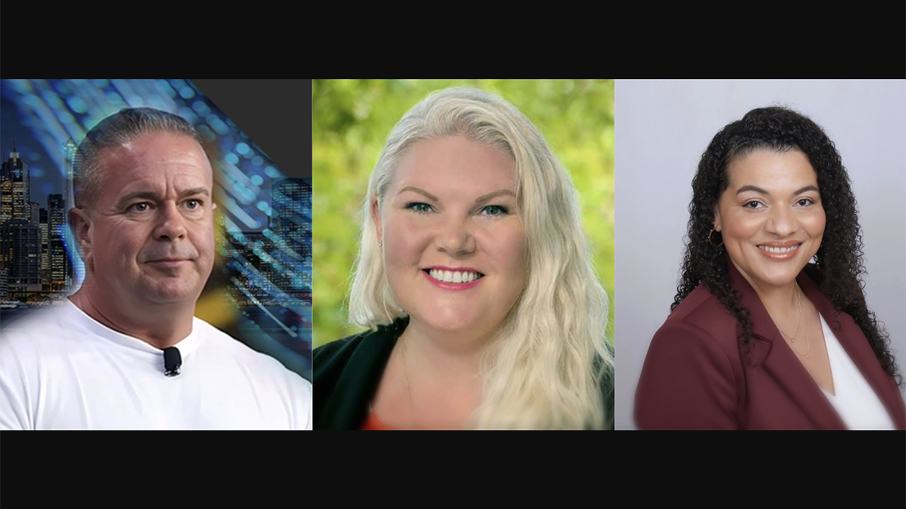 Pictured, from left to right: Doug Recker, Duos; Inessa M. Vitko, TriMet; and Mary L. Hill, TriMet. (Photographs courtesy of the respective organizations)