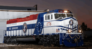 LSRC recently unveiled via social media LSRC SD70M 1776 with a special historical-based paint scheme in red, white and blue celebrating American independence. (Photograph Courtesy of LSRC)