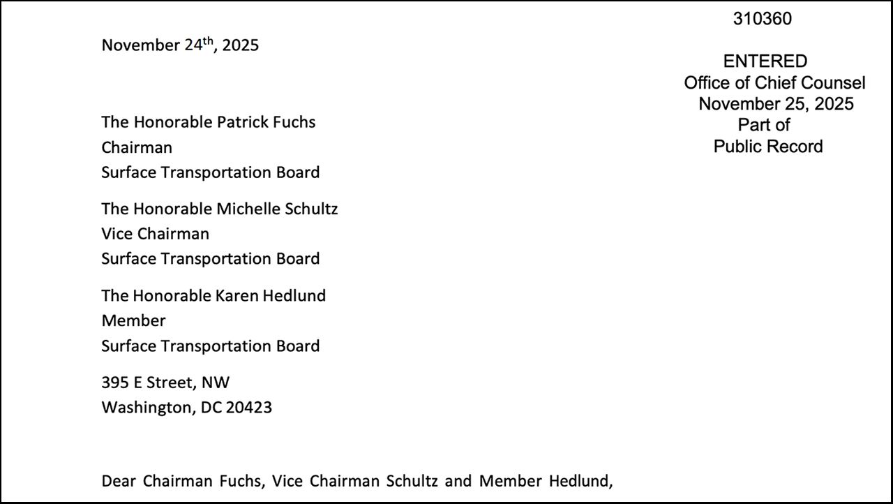 (Screen Grab of Letter Entered by the STB Into Public Record)