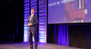 While SC Ports enjoyed significant accomplishments in 2025, there are still challenges to navigate, President and CEO Micah Mallace acknowledged during his first State of the Port address. (Photo Courtesy of English Hurteau)