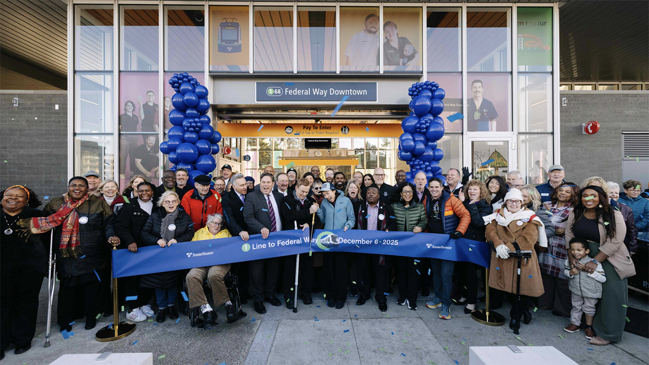 “Hello, South King County! The ribbon has been cut, the confetti has flown, and three new Link light rail stations are open for travel. ” Sound Transit reported via social media on Dec. 6. (Courtesy of Sound Transit)