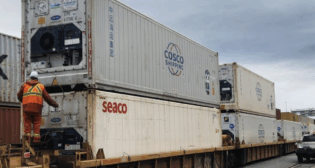 With its “direct-to-port rail access, dependable plug capacity, and weekly service” at the Port of Prince Rupert, CN said that perishable goods can “move seamlessly and stay fresh from Asia to key markets across Canada and the U.S. Midwest.” (Courtesy of CN)