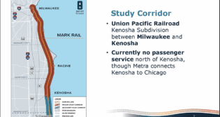 The new MARK Rail Commission will continue a study that explores passenger rail service on existing lines connecting Racine, Kenosha, and other communities along Lake Michigan to the larger Milwaukee-Chicago region. (Courtesy of the MARK Rail Study Website)