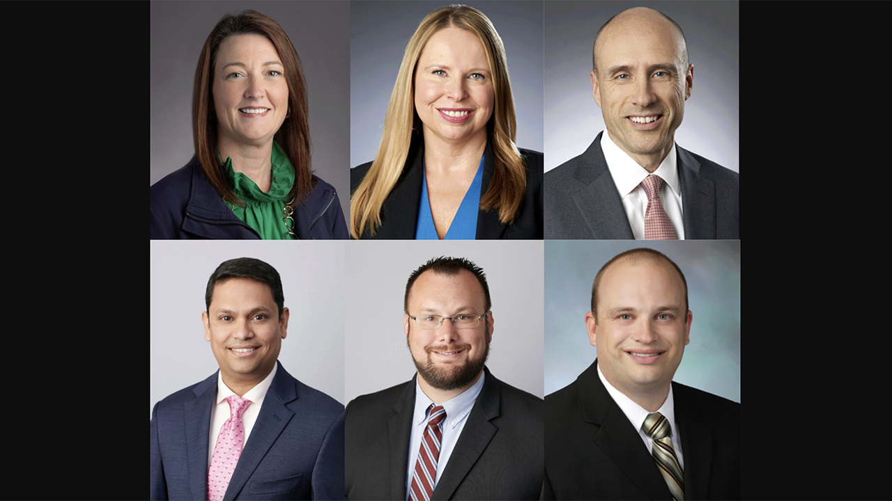 Top, Left to Right: Tammy Middleton, The Broe Group; and Jimmi Sue Smith and Bradley Pearce, Koppers Holdings Inc. Bottom, Left to Right: Suresh Karre, Derek Overstreet, and Michael Randolph, STV. (Photographs courtesy of the respective organizations)