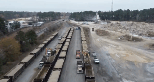 USART has opened a new unit train transload terminal in Monroe, La. (Screen Grab from USART video)