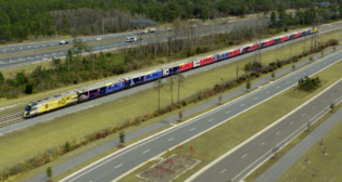 Brightline on Feb. 16 hosted an inaugural ride on the Freedom Express between Orlando and Miami. (Screen grab from Brightline video)