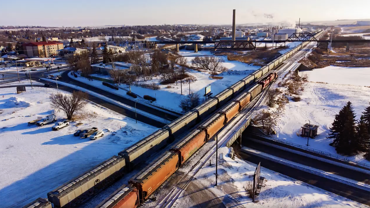 “By working closely with our grain customers and working efficiently with our supply chain collaborators, our railroaders have delivered record amounts of grain and grain products across Western Canada to start the year,” CPKC Senior Vice President Sales and Marketing Jonathan Wahba said on Feb. 2. (Courtesy of CPKC)