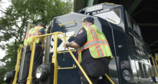 CSX in 2025 completed 75 training sessions and equipped 5,645 first responders with the skills and knowledge needed to handle railroad-related emergencies, the Class I railroad recently reported, sharing a specially produced video. (Screen grab from CSX video)