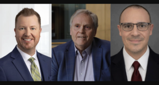 Left to Right: Matthew Hammond, CN; Tom Bourgonje, CPKC; and Bruce Harbridge, TransmetriQ. (Images courtesy of the respective organizations)