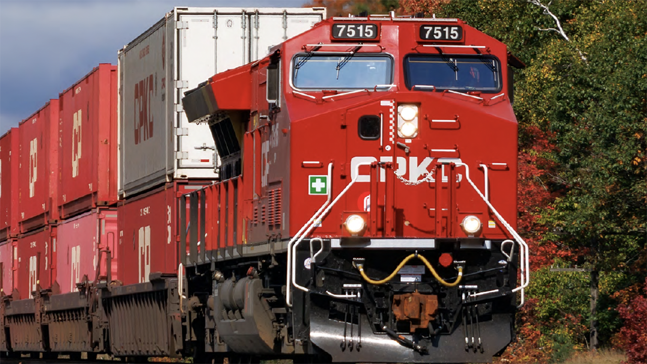 CPKC has completed the purchase of and is starting to deploy 100 Wabtec Evolution Series ET44AC Tier 4 locomotives, part of its climate strategy, outlined in recently released reports. (Courtesy of CPKC)