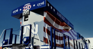 “On July 4, 2026, the United States will celebrate the 250th anniversary of the signing of the Declaration of Independence,” CN wrote in a March 4 social media post. “To mark this milestone, we have unveiled two commemorative locomotives now officially in service CN 1776 & CN 2026.” (Screen grab from CN video)